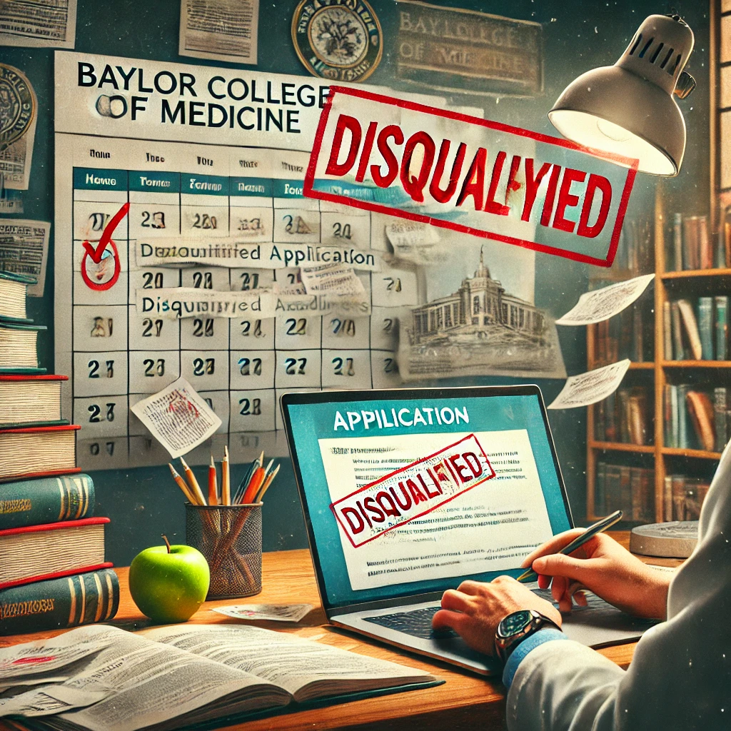 Baylor College of Medicine automatically disqualified